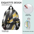 thumbnail image 5 of Black and Gold Marble Pattern Cute School Backpack Bag for School with Padded Back and Adjustable Shoulder Straps 15.25"x11.5"x5.25", 5 of 5