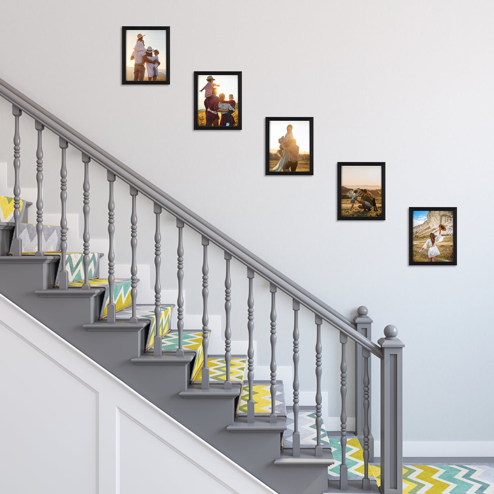 12-Pack 5x7 Black Picture Frames for Wall or Tabletop