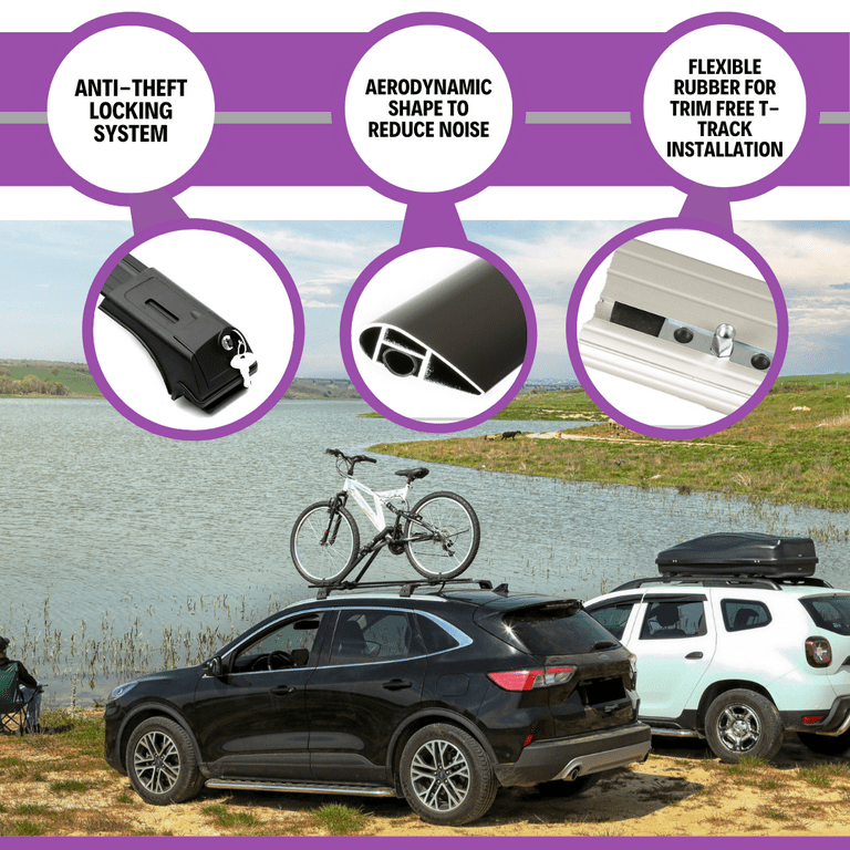 ERKUL Roof Rack Cross Bars for Audi Q5 2009 2017 Anti Theft Lock