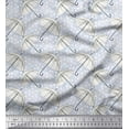 thumbnail image 1 of Soimoi Satin Silk Fabric Dot & Umbrella Fashion Print Fabric by the Yard 42 Inch Wide, 1 of 3