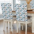 thumbnail image 2 of Summer Ocean Chair Covers Set of 4 Watercolor Sea Turtle Whale Brown Rudder Coastal Shell Chair Back Covers Stretch Removable Washable Slipcovers Protector for Dining Room Kitchen Party Decor, 2 of 9