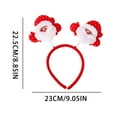 thumbnail image 6 of Cheapark Christmas Santa Headband - Soft Fabric Double Hair Clasp Hoop for Holiday Party Decor & Wear, 6 of 6