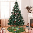 thumbnail image 7 of Lsque Parrots And Tropical Leaves Print Christmas Tree Skirt, Tree Skirt with Ties or Velcro, Perfect for Holiday Decorations, Halloween, and New Year-30", 7 of 7