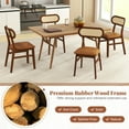 thumbnail image 6 of Spaco Indoor Mid Century Wood Dining Chairs Set of 2, Chair with Rattan Woven Backrest for Dining Room, Coffee, 6 of 6