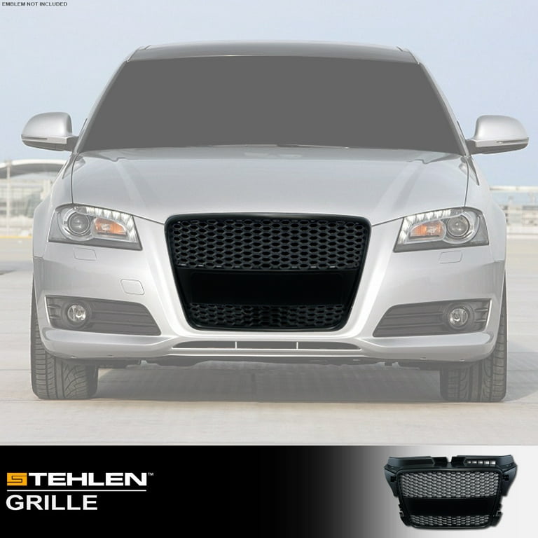 Stehlen 642167824701 RS Honeycomb Mesh Front Hood Bumper Grille - Chrome / Black for 2008-2011 Audi A3 8p