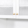 thumbnail image 6 of Aukfa Kitchen Pantry Cabinet with Expandable Pull-Out Organizers,Multi-Tier Storage Cabinet for Kitchen/Dining Room/Office,White, 6 of 8