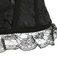 thumbnail image 6 of Aboser Womens Corset Tops Trendy Plus Size Brocade Lace Trim Bustier Top Short Sleeve Boned Overbust Corsets Bodyshaper Going Out Tops, 6 of 6