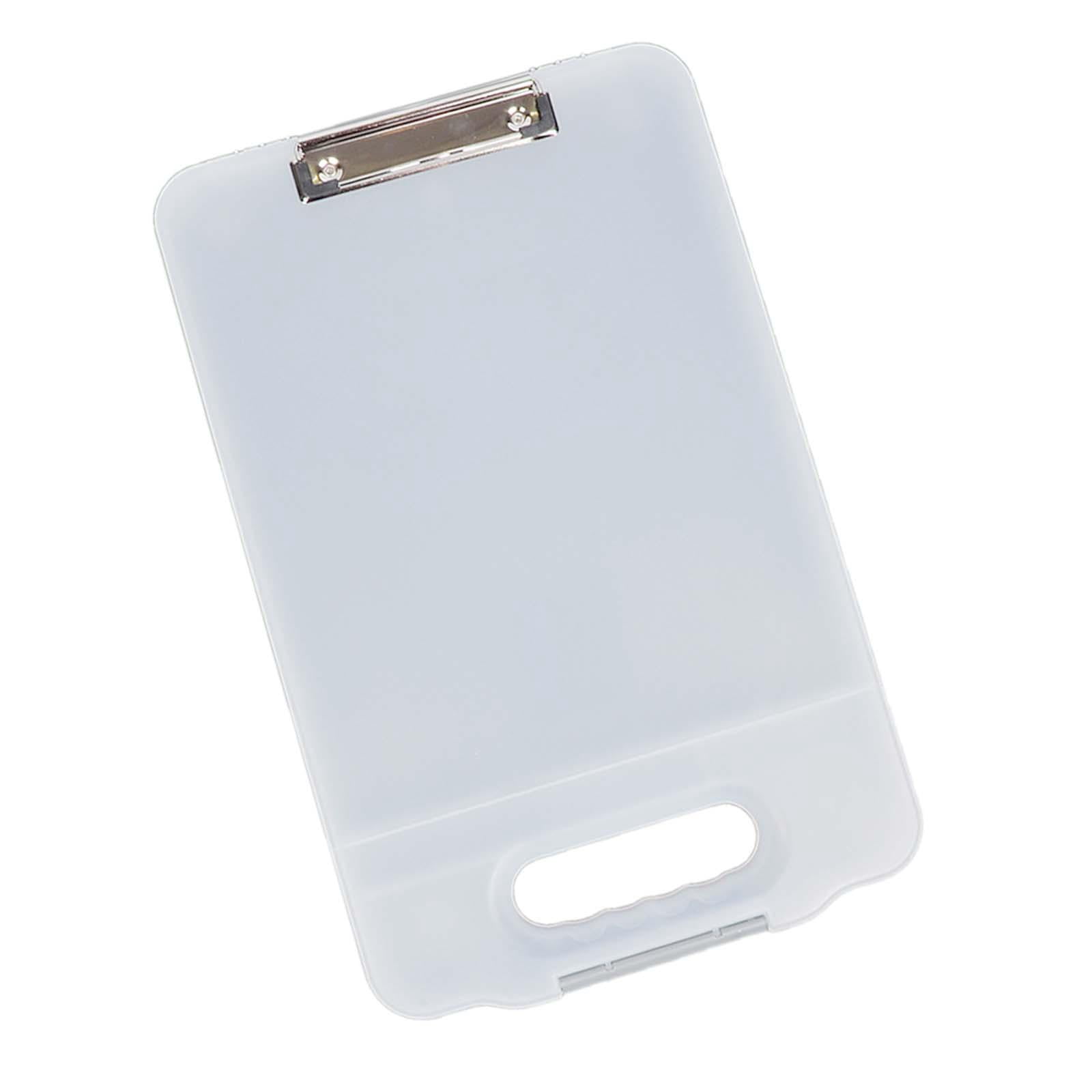 figatia Clipboard with Storage Document Case A4 Paper Folder Storage Clipboard Nursing Clipboard for Classroom Restaurant Home Lawyer , White