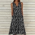 thumbnail image 2 of JGGSPWM (S-5XL) Summer Dresses for Women Vintage Floral Print V Neck Button Sleeveless Sundress Plus Size Beach Vacation Tank Dress Multicolor XL, 2 of 5