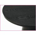 thumbnail image 3 of 22” Round Ebony Black Coffee Table with Pedestal - Modern Elegance for Living Room, Cohesive Decor & Functional Use, 3 of 5