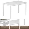 thumbnail image 5 of Dining Table Set for 4, Modern 5 Piece Dining Table Sets with Beige PU Leather Chairs, Heavy Duty Rectangular Kitchen Table Set with White Tabletop for Home, Kitchen, Living Room, Restaurant, CL629, 5 of 10