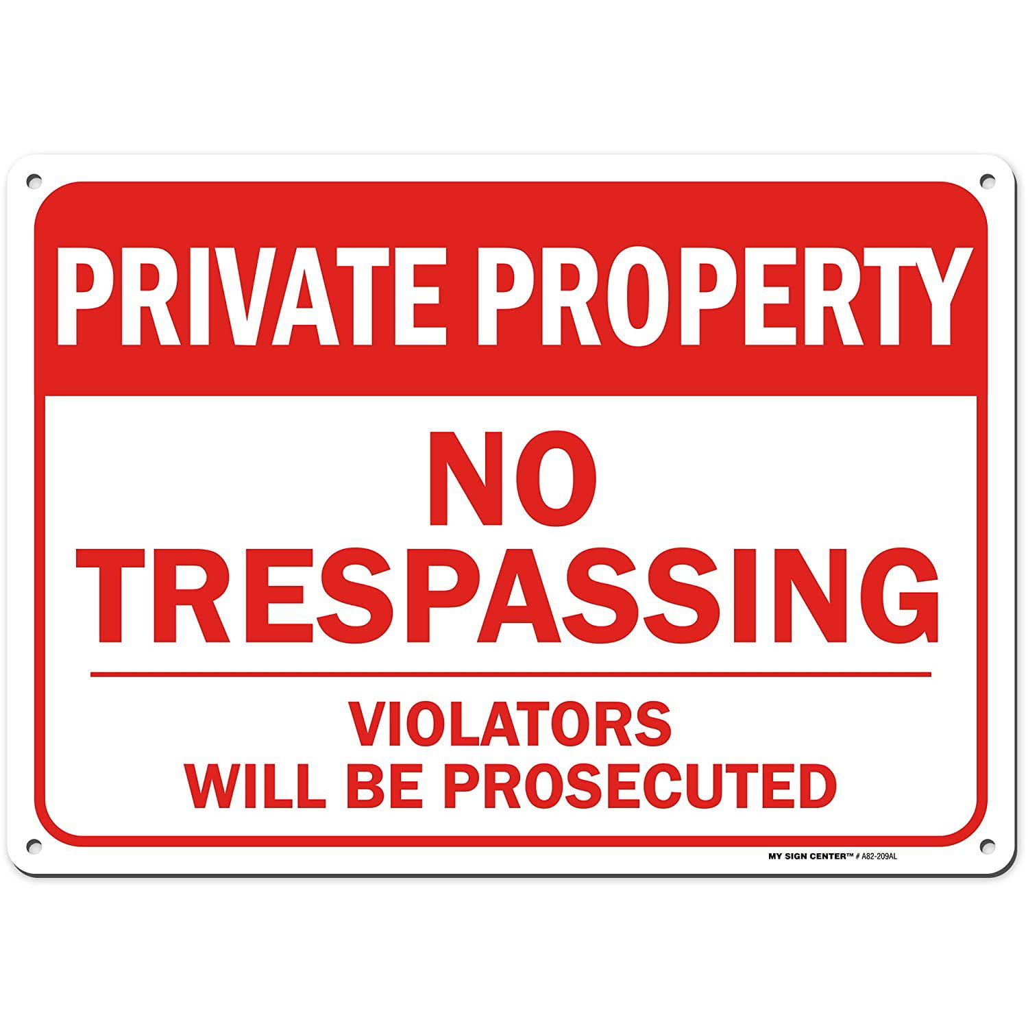 PRIVATE PROPERTY NO TRESPASSING VIOLATERS PROSECUTED 450 X 300MM 10 X SIGNS 