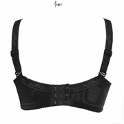 BIMEI Mastectomy Bra with Pockets for Breast Prosthesis Women Wirefree Everyday Bra plus size 8103,Black, 46D