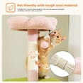 thumbnail image 4 of PEQULTI 71 " Large Cat Tree Tower for Cat with Dual Condos and 6 Scratching Posts Indoor Pink, 4 of 10