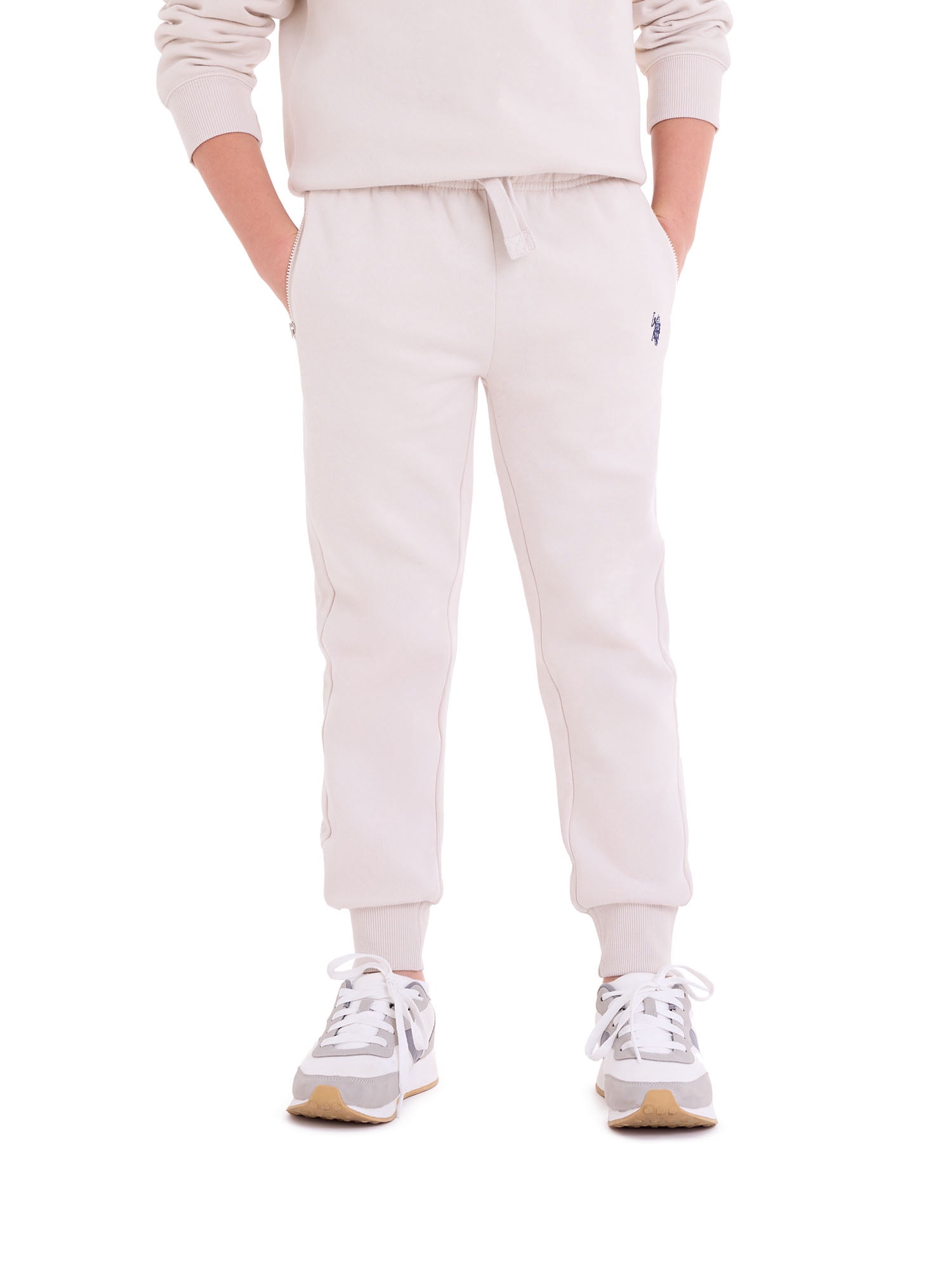 U.S. Polo Assn. Boys Fleece Jogger Pant Zip Pocket, Sizes 4-18