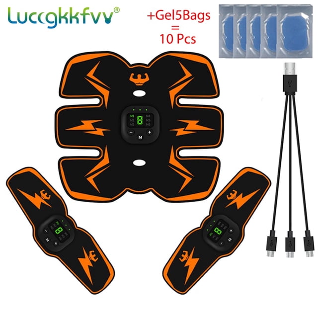 Estimulador muscular inalámbrico EMS, entrenador inteligente para Fitness, entrenamiento Abdominal, pegatinas eléctricas para perder peso, masajeador adelgazante corporal Tan Jianjun unisex