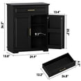 thumbnail image 3 of FAGAGA Modern Coffee Bar Cabinet with Storage, 36" Kitchen Buffet Cabinet with Storage Door, Farmhouse Wood Sideboard with Drawer for Kitchen, Dining Room, Reception Room,Black, 3 of 9