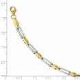 thumbnail image 6 of 10k Two Tone Gold Diamond Cut Bracelet, 6 of 11