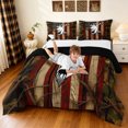 thumbnail image 3 of Manfei Rustic US Flag King Size Comforter Sets, Contemporary Art Camo Comforters King Size, Coyote Brown, Black Reversible, 3pcs, 1 Comforter and 2 Pillowcases, 3 of 7