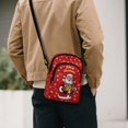 thumbnail image 4 of CHAQLIN Christmas Small Crossbody Wallet Featuring Santa Claus Pattern, Polyester Zipper Closure Sling Bag for Women Dating Hiking Daily Use, 4 of 8