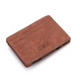 thumbnail image 1 of Brown Upgrade Ultra Thin Mini Pu Leather Magic Wallets Coin Purse Credit Card, 1 of 5