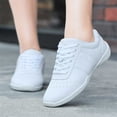 thumbnail image 3 of YOURDIARY Cheer Shoes for Women - White Cheerleading Gear, Dance, Sports, Training Athletic Flats Breathable Sneakers, 3 of 8