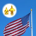 thumbnail image 1 of Minkissy 12Pcs Flag Pole Parts Golden Plastic Flag Pole Ball Topper for Visual Enjoyment, 1 of 4