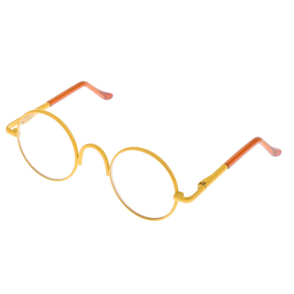 Mode Runde Rahmen Brille 1/6 BJD Brillen für BJD Dollife LUTS MSD Blythe 9 cm 