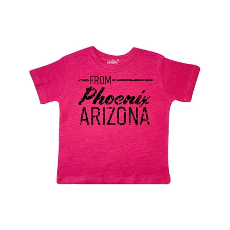 

Inktastic From Phoenix Arizona in Black Distressed Text Gift Toddler Boy or Toddler Girl T-Shirt