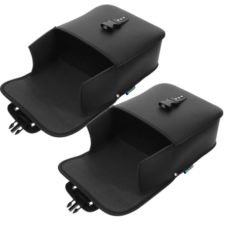 OUNONA Fashionable Electric Motorcycle Saddlebag Black for Easy Storage 1Pair