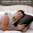 thumbnail image 4 of Bed Pillows for Sleeping 4 Pack, King Size Cooling Pillows Set of 4, Top-end Microfiber Cover for Side Stomach Back Sleepers (Black), 4 of 6
