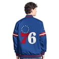 thumbnail image 2 of Men's Starter Royal/Red Philadelphia 76ers Scout Full Snap Varsity Jacket, 2 of 2