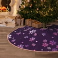 thumbnail image 5 of Haiem Purple Snow Flakes Pattern Christmas Tree Skirt Merry Christmas Party Christmas Tree Decoration,New Year Decorations-36", 5 of 6