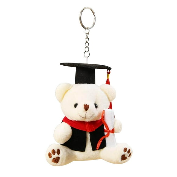 Binmer Graduation Bears Wearing Doctoral Hat Little Bears Dr. Bears Plushs Toy Little Bears Cloth Doll Pendant Graduation Season Commemorative Gift