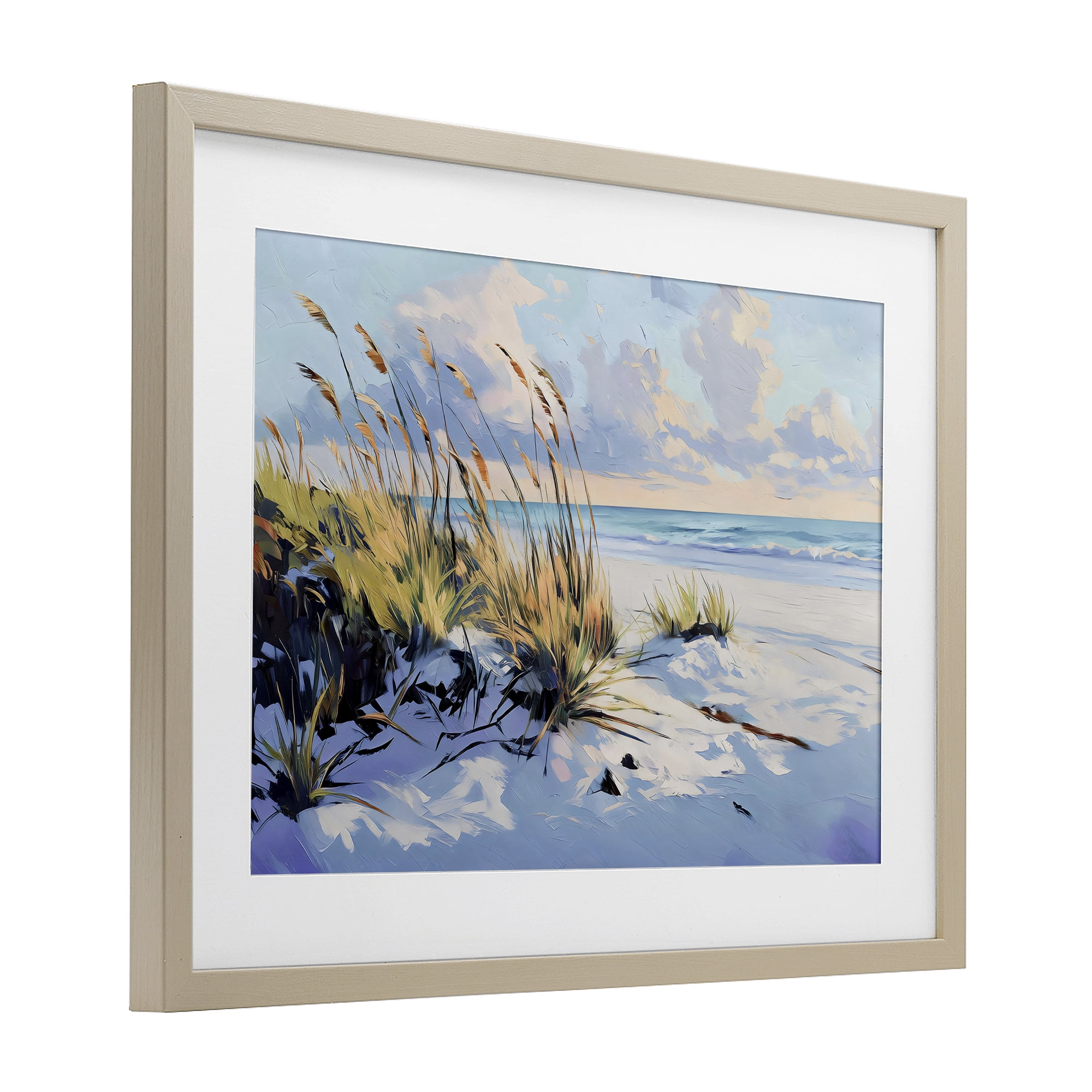 Stupell Industries Grassy Sand Dunes Beach Birch Framed Print Under Glass, design by Gina Kelly