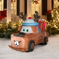 Gemmy Christmas Airblown Inflatable Mater w/Reindeer Hat and Present