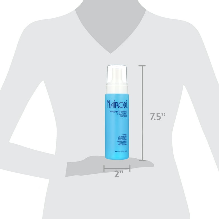 Nairobi Wrapp-It Shine Foaming Lotion, 8 oz, Lightweight Control