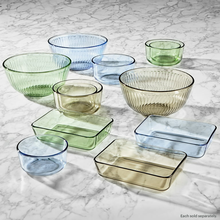 Pyrex Simply Store Tinted 4-Piece Blue Glass Storage Set photo 7