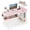 Pink, variant on 48" Computer Desk with Power Outlets and Storage Shelves, Reversible Home Office Desk Gaming Desk, Pink