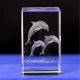 thumbnail image 1 of Modelo de adornos de delfines de cristal, estatuilla de delfín de cristal grabada con láser 3d, 1 of 2