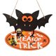 thumbnail image 1 of 3 Letrero colgante de madera para Halloween, murciélago, araña, calabaza, truco o trato, placa de madera espeluznante, colgante, decoración de fiesta de Casa Encantada, 1 of 5