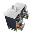 thumbnail image 3 of Fine Fixtures Opulence Collection 48 in. W x 20 in. D x 33 in. H Bathroom Vanity in Navy Blue with White Carrara Sintered Stone Sink - Chrome hardware, 3 of 7