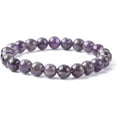 thumbnail image 1 of 1 pulsera de piedras preciosas, pulsera de amatista, pulsera ajustable con adorno., 1 of 4