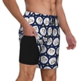 thumbnail image 2 of Balery Cute Sheep With Star Mens Swim Trunks Swim Shorts for Men Quick Dry Inseam Beach Shorts with Compression Liner Pocket-Medium, 2 of 9