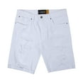 thumbnail image 6 of RAWX Men's Denim Shorts, Washed Ripped Distressed Destroyed Cut Off Slim Fit Jeans Short for Men (Cut Off Heavy Rips - White Size 38), 6 of 6