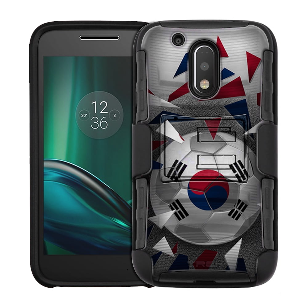 Motorola Moto G Play Armor Hybrid Case Soccer Ball Korea Flag by Trek Media Group