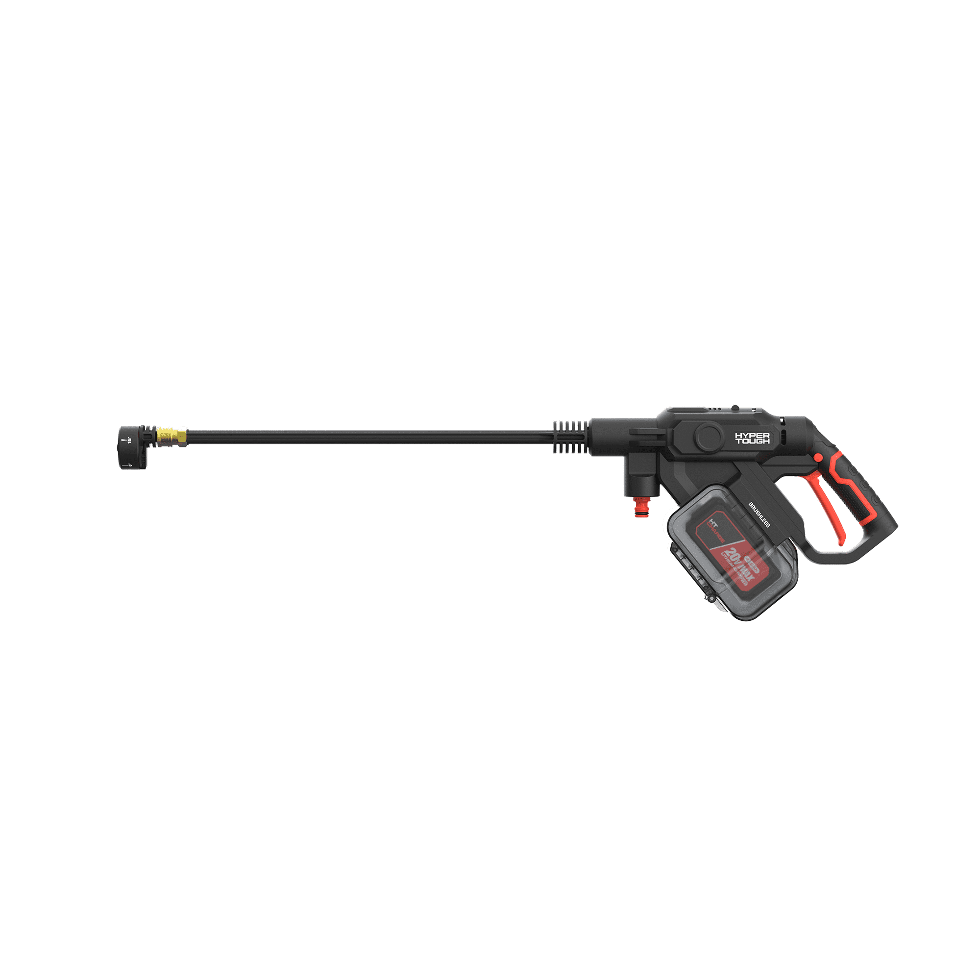 Open Box Hyper Tough 710 PSI 20V Brushless Cordless Portable Pressure Cleaner with 20V Max 4.0Ah Battery and Charging Cable