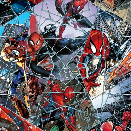 Springs Creative Marvel Avengers Spider-Man Comic Web Mosaic Digital 100% Cotton Fabric by The Yard