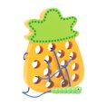 thumbnail image 1 of DPTALR Wooden Insect Eating Fruit Toys Baby Threading Game Children's Educational Toys, 1 of 4