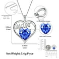 thumbnail image 6 of Juwaliy Heart Women Necklace for Mom Grandma,Blue Tanzanite December Birthstone Necklace Mother's Day Gift Idea Jewelry 925 Sterling Silver Pendant Christmas Birthday Gift from Daughter/Son, 6 of 10